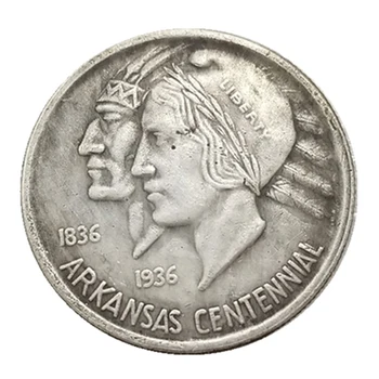 Американская коллекция памятных монет 1836-1936 годов, ремесленный сувенир, люди, рисунок Орла, домашняя монета, настольное украшение, Монета США