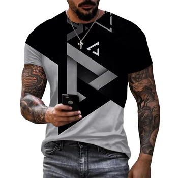 Забавная мужская футболка с 3D-принтом Penrose Triangle, унисекс, 2022, модные повседневные футболки оверсайз, футболки