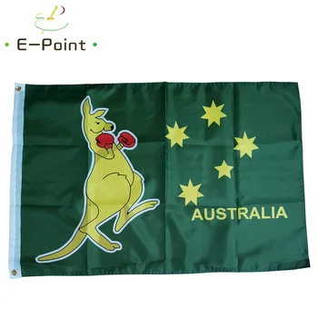 Боксерский Флаг Кенгуру День Австралии 2 фута * 3 фута (60*90 см) 3 фута * 5 футов (90*150 см) Размер Рождественских Украшений для Домашнего Флага Баннер