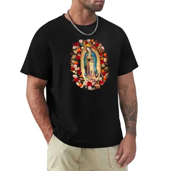 Футболка с изображением Богоматери Гваделупской, Девы Марии, Католической Мексики, быстросохнущая футболка, облегающие футболки для мужчин