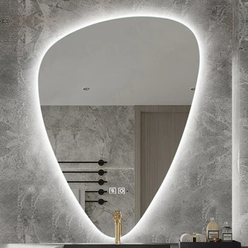 Нерегулярное настенное зеркало для ванной комнаты, туалетный столик для макияжа, душ для бритья, светодиодное зеркало, Эстетическая настенная роспись в стиле деко, украшение дома YX50DM