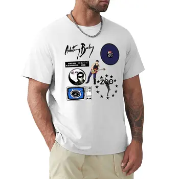 Футболка Achtung Baby (набор наклеек), забавная футболка, одежда в стиле хиппи, футболка с графикой, мужская футболка