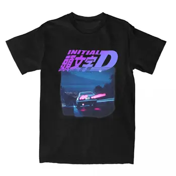 Аксессуары Initial D Neon AE86 Рубашка для мужчин и женщин Takumi Fujiwara Tofu Store Футболка из чистого хлопка с коротким рукавом Одежда с принтом