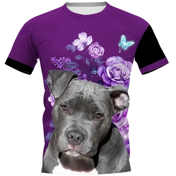 HX Модные футболки с питбультерьером, 3D Цветочные Животные, Собака, делающая жизнь целостной, футболка в стиле Харадзюку, хип-Хоп, Футболки, женские Футболки