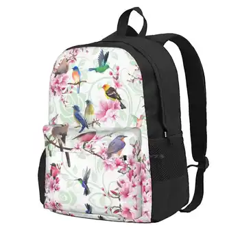 Цветочные птицы! Сумка-рюкзак для мужчин, женщин, девочек, подростков, цветочный декор, цветочные чехлы, цветочные занавески, цветочное искусство, птичьи чехлы, птица