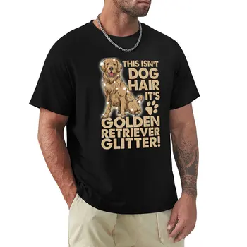 Золотистый ретривер, блестящая футболка, одежда из аниме, эстетическая одежда, футболки, мужские футболки
