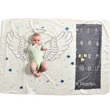 12-месячное детское одеяло Milestone, детские одеяла большого размера для фотосъемки новорожденных, супер мягкий Cobertor bebe Manta для младенцев
