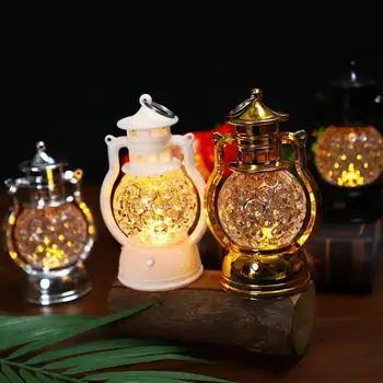 Ночник Винтажная имитация пламени в форме пчелиных сот Декоративный Ветряной фонарь Пластиковый Рождественский ночной светильник на Хэллоуин
