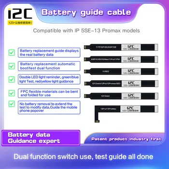 Руководство по Исправности Гибкого кабеля аккумулятора I2C для Редактирования Загрузки iPhone 5SE 6 7 8 X 11 12 13 Pro Max Наборы Инструментов для технического обслуживания и ремонта