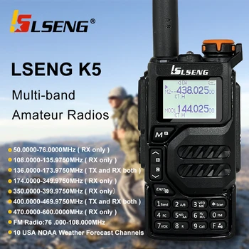 LSENG UVK5 50-600 МГц 200Ch 5 Вт Air Band Портативная Рация UHF VHF DTMF FM-Скремблер NOAA Беспроводная Частотная Копия Двухстороннее Радио