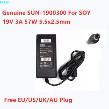 Подлинный 19V 3A 57W 5,5x2,5 мм адаптер переменного тока SOY SUN-1900300 для монитора, зарядного устройства для ноутбука