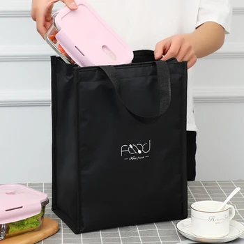 Портативная изолированная сумка для ланча большой емкости Женская Детская сумка для пикника, работы и путешествий, термоконтейнер для хранения продуктов, коробка для бенто, сумка-холодильник