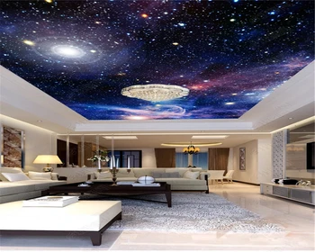 beibehang Пользовательские фотообои красивое звездное небо стерео потолок зенит фреска 3d потолочные обои обои для стен 3 d